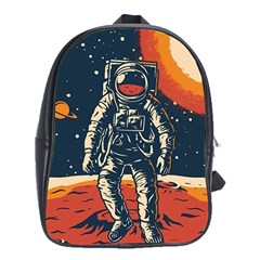 Vintage Retro Space Posters Astronaut School Bag (xl)