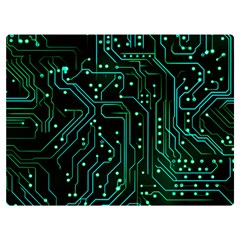 Circuits Circuit Board Green Premium Plush Fleece Blanket (extra Small) by Ndabl3x