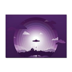 Ufo Illustration Style Minimalism Silhouette Sticker A4 (10 Pack) by Cendanart