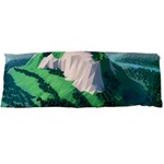 Green And White Polygonal Mountain Body Pillow Case Dakimakura (Two Sides) Front