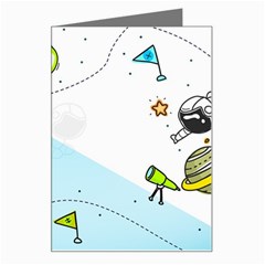 Astronaut Spaceship Greeting Card by Bedest