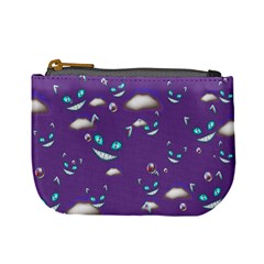 Cat Smile Dark Amethyst Shine Eyes Mini Coin Purse