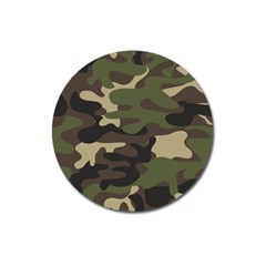 Texture Military Camouflage Repeats Seamless Army Green Hunting Magnet 3  (round) by Bedest