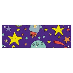 Card With Lovely Planets Banner And Sign 6  X 2  by Bedest