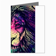 Psychedelic Lion Greeting Cards (pkg Of 8) by Cendanart