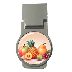 Fruit Pattern Apple Abstract Food Money Clips (round)  by Proyonanggan