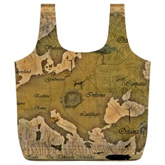 Map Geography Travel Global Full Print Recycle Bag (xl) by Proyonanggan