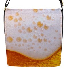 Beer Foam Texture Macro Liquid Bubble Flap Closure Messenger Bag (s) by Cemarart