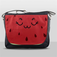 Watermelon Lock Love Messenger Bag by Cemarart