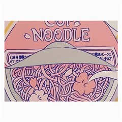 Ramen Kawaii Aesthetic Pink Large Glasses Cloth by Cemarart