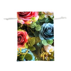 Flower Roses Lightweight Drawstring Pouch (m)