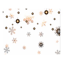 Golden-snowflake Two Sides Premium Plush Fleece Blanket (large) by saad11