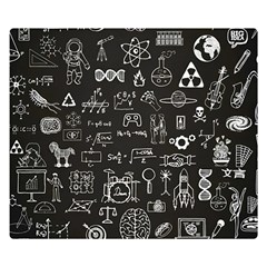 Doodle Art Chemistry Art Two Sides Premium Plush Fleece Blanket (small) by Cemarart