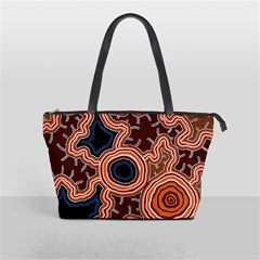 Authentic Aboriginal Art - Pathways Classic Shoulder Handbag by hogartharts