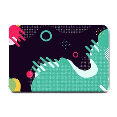 Colorful Background, Material Design, Geometric Shapes Small Doormat