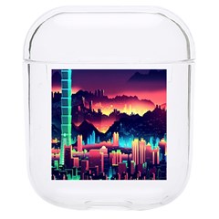 Cityscape Building Painting 3d City Illustration Hard Pc Airpods 1/2 Case by Bedest