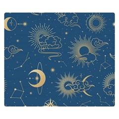 Asian Seamless Galaxy Pattern Two Sides Premium Plush Fleece Blanket (small) by Cemarart