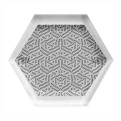 Hexagon Motif Geometric Tribal Style Pattern Hexagon Wood Jewelry Box by dflcprintsclothing