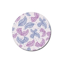 Blob Gradient Blur Scatter Rubber Round Coaster (4 Pack) by Cemarart