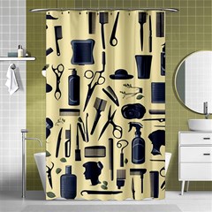 Elegant Hairdresser Pattern Cream Shower Curtain 48  X 72  (small)  by TetiBright