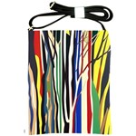 Abstract Trees Colorful Artwork Woods Forest Nature Artistic Shoulder Sling Bag Front