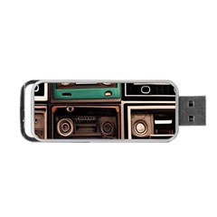 Retro Electronics Old Antiques Texture Wallpaper Vintage Cassette Tapes Retrospective Portable Usb Flash (two Sides) by Grandong