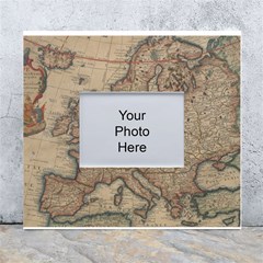 Old Vintage Classic Map Of Europe White Wall Photo Frame 5  X 7  by Paksenen