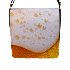 Beer Foam Texture Macro Liquid Bubble Flap Closure Messenger Bag (l) by Cemarart