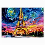 Eiffel Tower Starry Night Print Van Gogh Large Glasses Cloth (2 Sides) Front