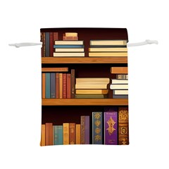 Book Nook Books Bookshelves Comfortable Cozy Literature Library Study Reading Room Fiction Entertain Lightweight Drawstring Pouch (s) by Maspions