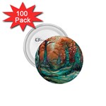 Trees Tree Forest Mystical Forest Nature Junk Journal Scrapbooking Landscape Nature 1.75  Buttons (100 pack)  Front