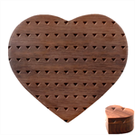 Geometric Tribal Pattern Design Heart Wood Jewelry Box Front