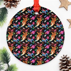 Beautiful Pattern Round Ornament (two Sides) by Sparkle