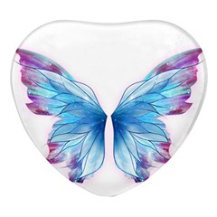 Butterfly-drawing-art-fairytale  Heart Glass Fridge Magnet (4 Pack) by saad11