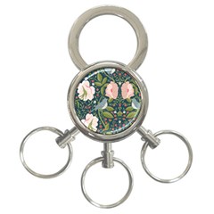 Spring Design With Watercolor Flowers 3-ring Key Chain by AlexandrouPrints