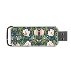 Spring Design With Watercolor Flowers Portable Usb Flash (two Sides) by AlexandrouPrints