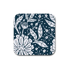 Spring Pattern Rubber Square Coaster (4 Pack) by AlexandrouPrints