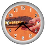  Witchetty grubs grilled Wall Clock (Silver)