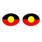 Aboriginal flag on Cufflinks (Oval)