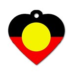 Aboriginal & Torres Strait flag on Dog Tag Heart (Two Sided)