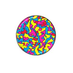 Colorful-graffiti-pattern-blue-background Hat Clip Ball Marker (4 Pack) by designsbymallika