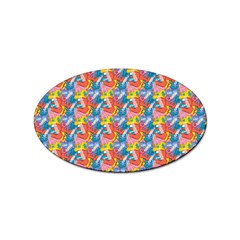 Abstract Pattern Sticker Oval (100 Pack) by designsbymallika