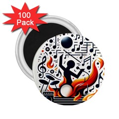 Abstract Drummer 2 25  Magnets (100 Pack)  by RiverRootz