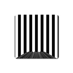 Stripes Geometric Pattern Digital Art Art Abstract Abstract Art Square Magnet by Proyonanggan