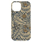 Brown Vintage Background Vintage Floral Pattern iPhone 15 Plus Black UV Print PC Hardshell Case Front