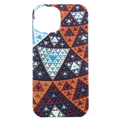 Fractal Triangle Geometric Abstract Pattern Iphone 15 Plus Black Uv Print Pc Hardshell Case