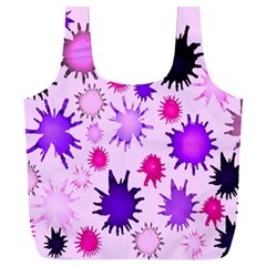 Inks Drops Black Paint Design Full Print Recycle Bag (xxxl) by Hannah976