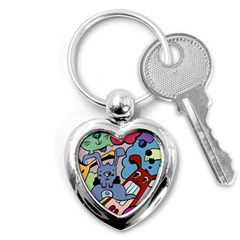 Graffiti Monster Street Theme Key Chain (heart) by Bedest