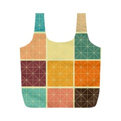 Square Cube Shape Colourful Full Print Recycle Bag (m) by Proyonanggan