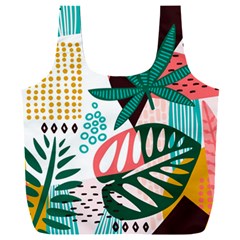 Abstract Seamless Pattern With Tropical Leaves Full Print Recycle Bag (xxxl) by Hannah976